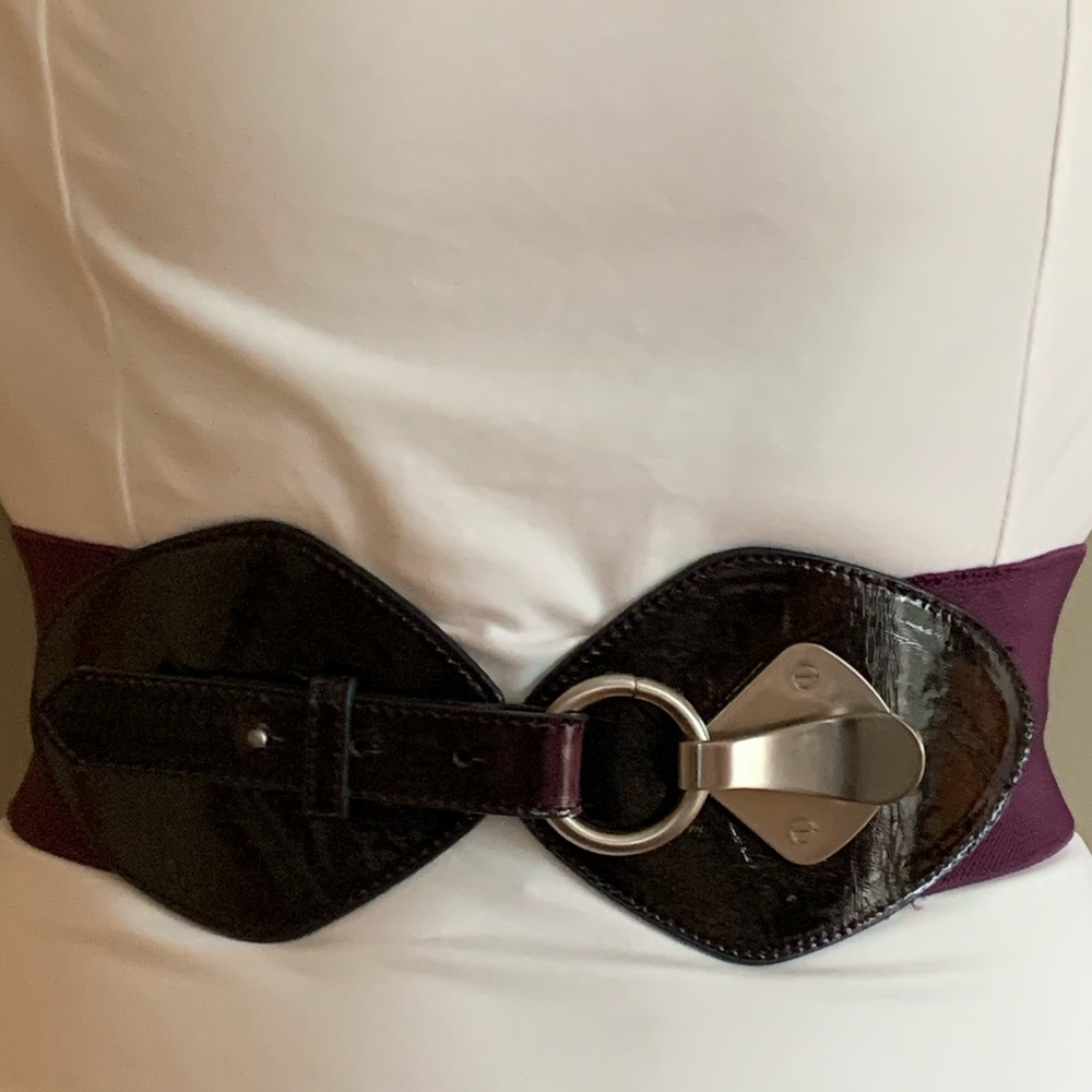 Purple Steve by Steve Madden elastic waist belt
